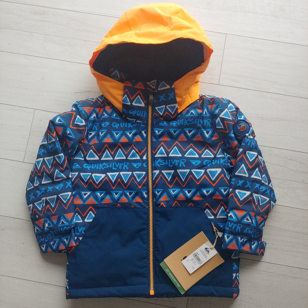 Quiksilver NEW Little Mission Snow Jacket Pyramid Blue